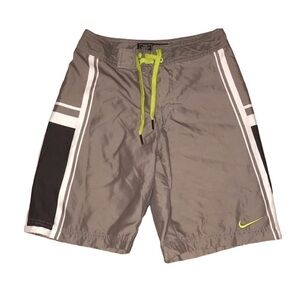 Kid's Nike Grey Black & White Swimsuit